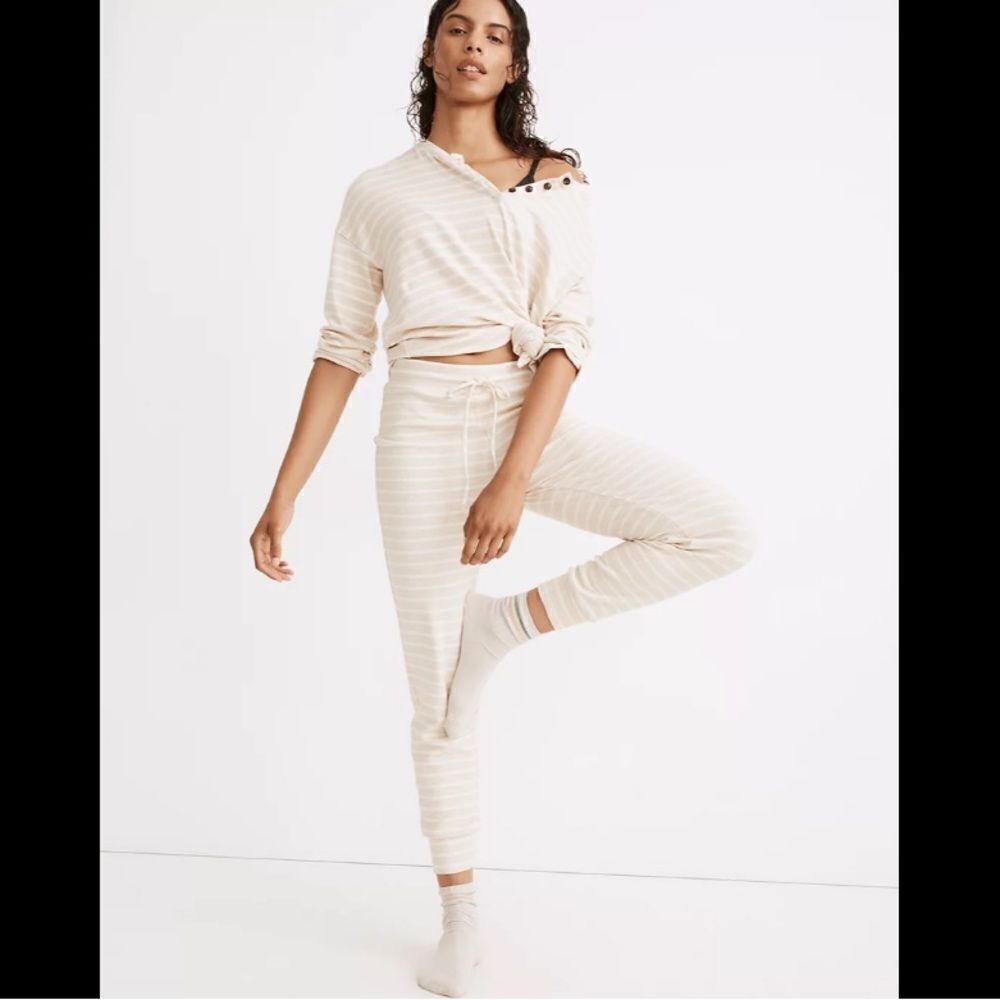 NWT! Madewell MWL slim breeze joggers in adee stripe